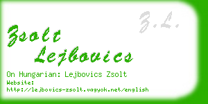 zsolt lejbovics business card